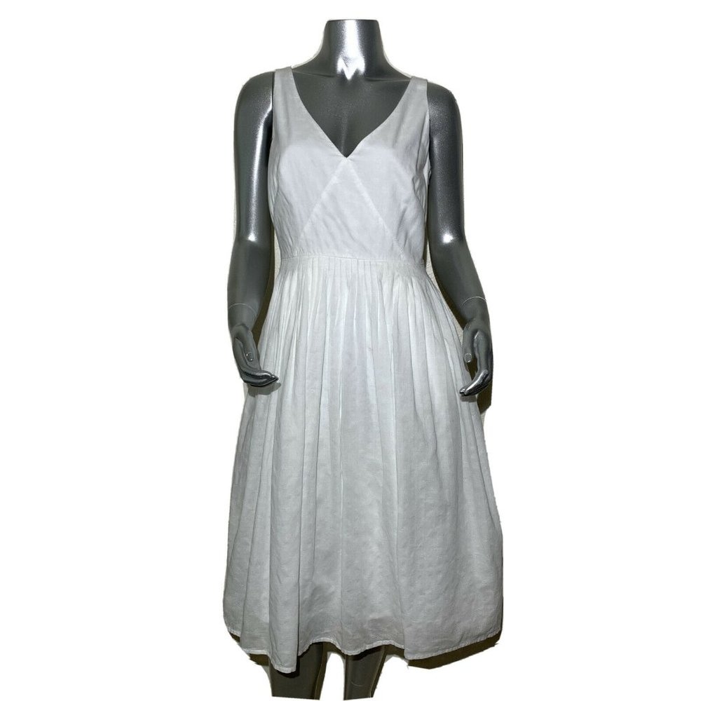 J.Crew Womens Dress 2 White Cotton Cottagecore